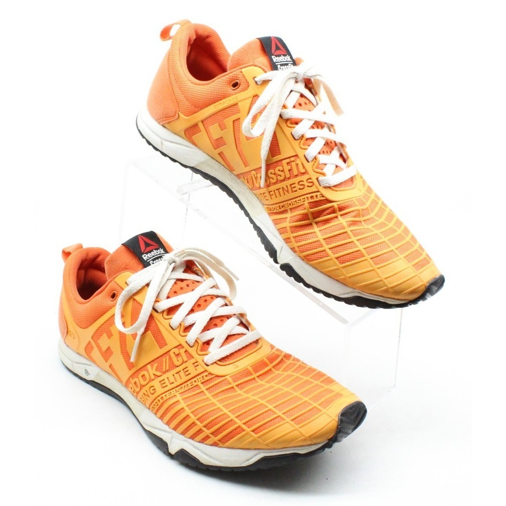 Reebok Crossfit CF74 Womens Size 10.5 US Training Shoes Orange‎ Low Top Lace Up
